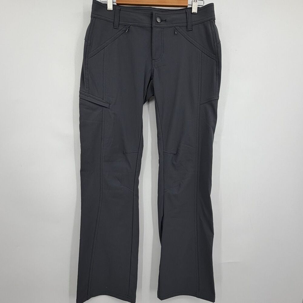prAna Gray Softshell Hiking Pants Women’s Size 6 Stretch Outdoor Trail Zip Pocke